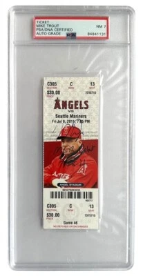 Mike Trout SIGNED Autographed MLB Debut Game Full Ticket PSA and MLB COA 7-8-11 - Image 1 of 4