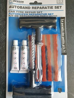 kit de réparation pour pneumatique + 5 mèches ,mèches pour réparations pneu, - Photo 1/2