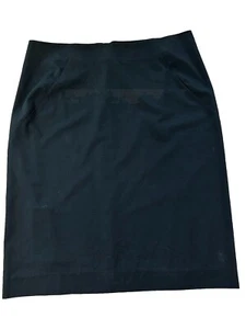 Chelsea & Theodore Women’s 14 Black Flat Front Career Skirt Waist 36 - Picture 1 of 4