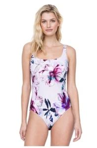 NWT $182 Sz 12 GOTTEX Primrose Square Neck Swimsuit Full Coverage - Picture 1 of 12