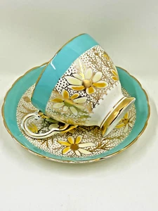 Vintage Tuscan Fine English Bone China Footed Tea Cup & Saucer Flower England - Picture 1 of 8