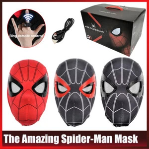 The Amazing Spider-Man Mask 1:1 Wearable Mask Ring Remote Control Eyes Cosplay - Picture 1 of 36