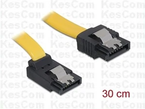 Delock 82472 Cavo SATA con clip in metallo 30 cm dritto/angolato in GIALLO - Foto 1 di 1