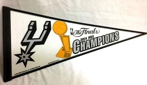 2014 NBA Finals World Champions San Antonio Spurs Pennant FREESHIP Cover
