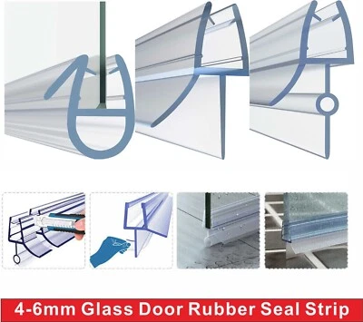 Shower Screen Seal Strip | For 4-6mm Glass | Up to 23mm Gap | Bath Door 900mm - Image 1 of 4