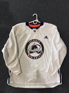 Bowen Byram Colorado Avalanche Adidas MIC Practice Jersey White 58 W/Nameplate - Picture 1 of 4
