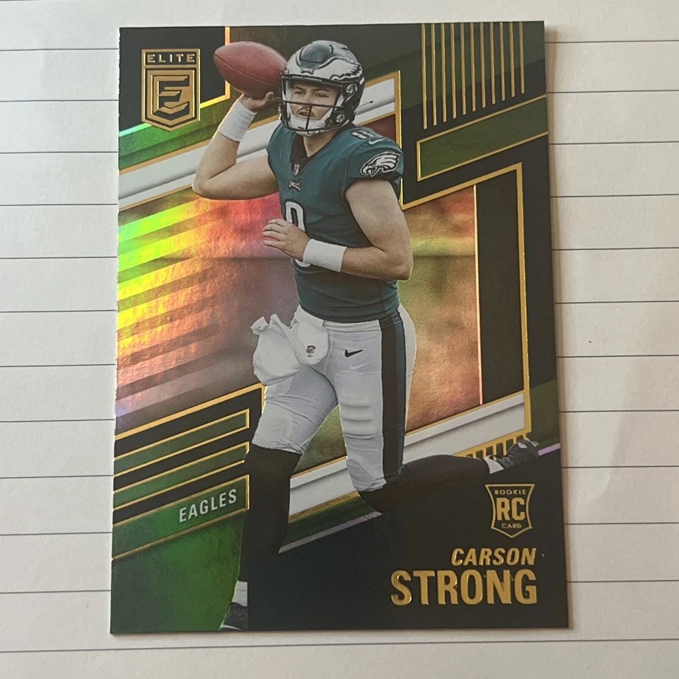 Carson Strong 2022 Panini Donruss Elite Football Green Rookie Card #106 - Image 1 of 2