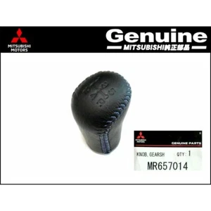 MITSUBISHI LANCER GENUINE EVO5 EVO6 CP9A Shift Knob Blue Stitch MR657014 Japan - Picture 1 of 3