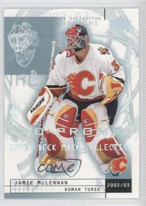 2002-03 Upper Deck Mask Collection UD Promo Jamie McLennan Roman Turek #14