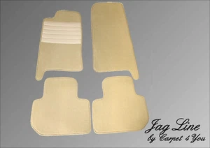 Juego de tapetes de terciopelo crema para Jaguar XJ y XJR X300 del 11.1994-10.1997 - Imagen 1 de 1