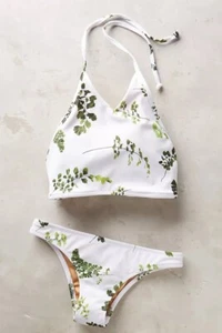 Anthropologie Made By Dawn Fern Print Bikini Bottoms, M - Picture 1 of 9