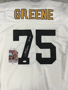 Camiseta firmada por Joe Greene auténtica de los Steelers “HOF 87” autógrafo JSA - Imagen 1 de 3