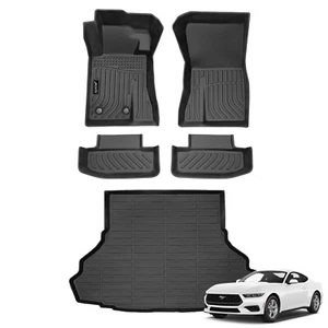 Jenofa-Floor Mats for 2015-2024 Ford Mustang (Without Subwoofer in Cargo Area... - Picture 1 of 6