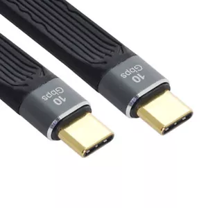 Jimier USB-C Type-C Male to USB-C Male USB 3.1 10Gbps Flat Slim FPC Data Cable - Picture 1 of 6