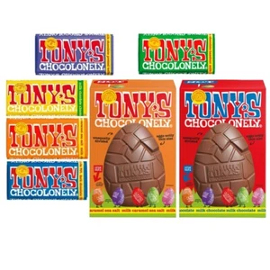 Tony's Easter Chocolate Eggs and Bar Collection Easter Treat Special Fairtrade - Picture 1 of 12