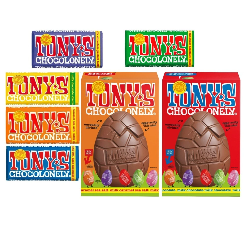 Tony's Easter Chocolate Eggs and Bar Collection Easter Treat Special Fairtrade - Image 1 of 1
