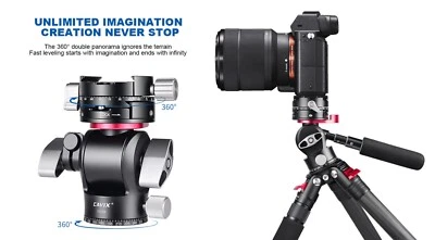 CAVIX ST-284C Carbon Fibre Tripod Kit with VS-02 Video Fluid Head - Image 1 of 4