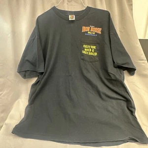2005 Y2K Iron Horse Saloon "Caution: Wild & Unstabled" T Shirt 3xl Biker Tee EUC - Picture 1 of 4