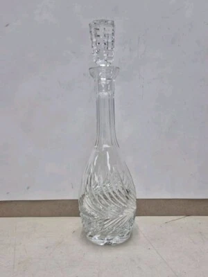 Vintage Unusual Crystal Wine Hand Cut (Sharp Edges) Decanter 15" Tall. Bohemia. - Image 1 of 4