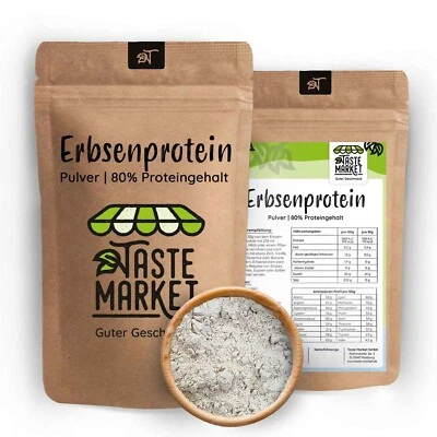 Erbsenprotein Pulver | 80% Proteingehalt veganes Eiweißpulver Taste Market