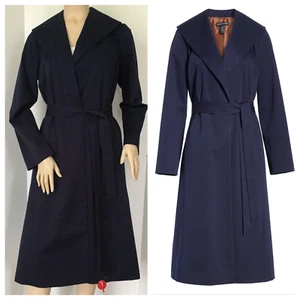 NUOVO EILEEN FISHER Midnite cappotto blu avvolgente (taglia S) - $498 - Foto 1 di 12