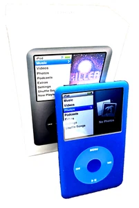 Apple iPod classic 7th Generation Blue/Silver (256 GB) MP3 Excellent Condition - Picture 1 of 12