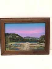 ORIGINAL OIL PAINTING TEXAS , Evening Comes, 5X7 OIL ON CANVAS BOARD/FRAMED