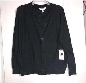 NEW Time And True V Neck Cardigan Black Blue Size Small 4/6 Woman’s - Picture 1 of 7