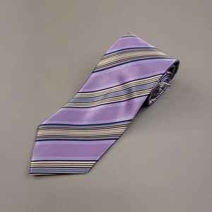 Ermenegildo Zegna Tie Silk Striped Made Italy Classic Formal Business Necktie - Picture 1 of 10
