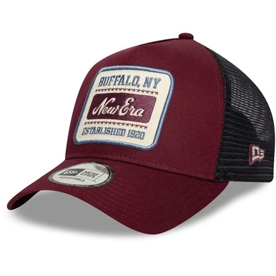 New Era A-Frame Mesh Trucker Cap - BRAND PATCH rubin