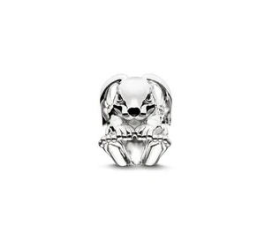 Genuine THOMAS SABO Rabbit Black Karma Bead Sterling Silver K0191-041-11 - Picture 1 of 2