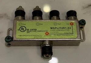 FREE SHIPPING DirecTV 2-2150 MHz SWM Approved 4-Way SMW Splitter - MSPLIT4R1-02 - Picture 1 of 2