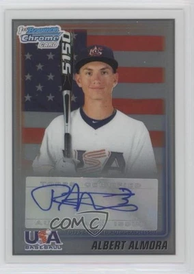 2010 Bowman Draft USA Team Auto Refractor /199 Albert Almora #USAA-1 Auto - Image 1 of 2