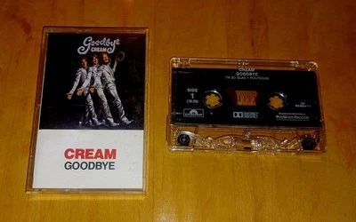 CREAM GOODBYE ERIC CLAPTON VINTAGE CASSETTE TAPE ROCK POLYGRAM RARE (1969) 🔥 - Image 1 of 3
