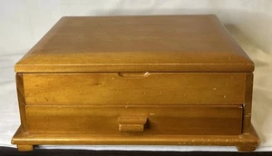 Schmuckkästchen aus Holz mit Schublade schwarz Innenfutter - Bild 1 von 24