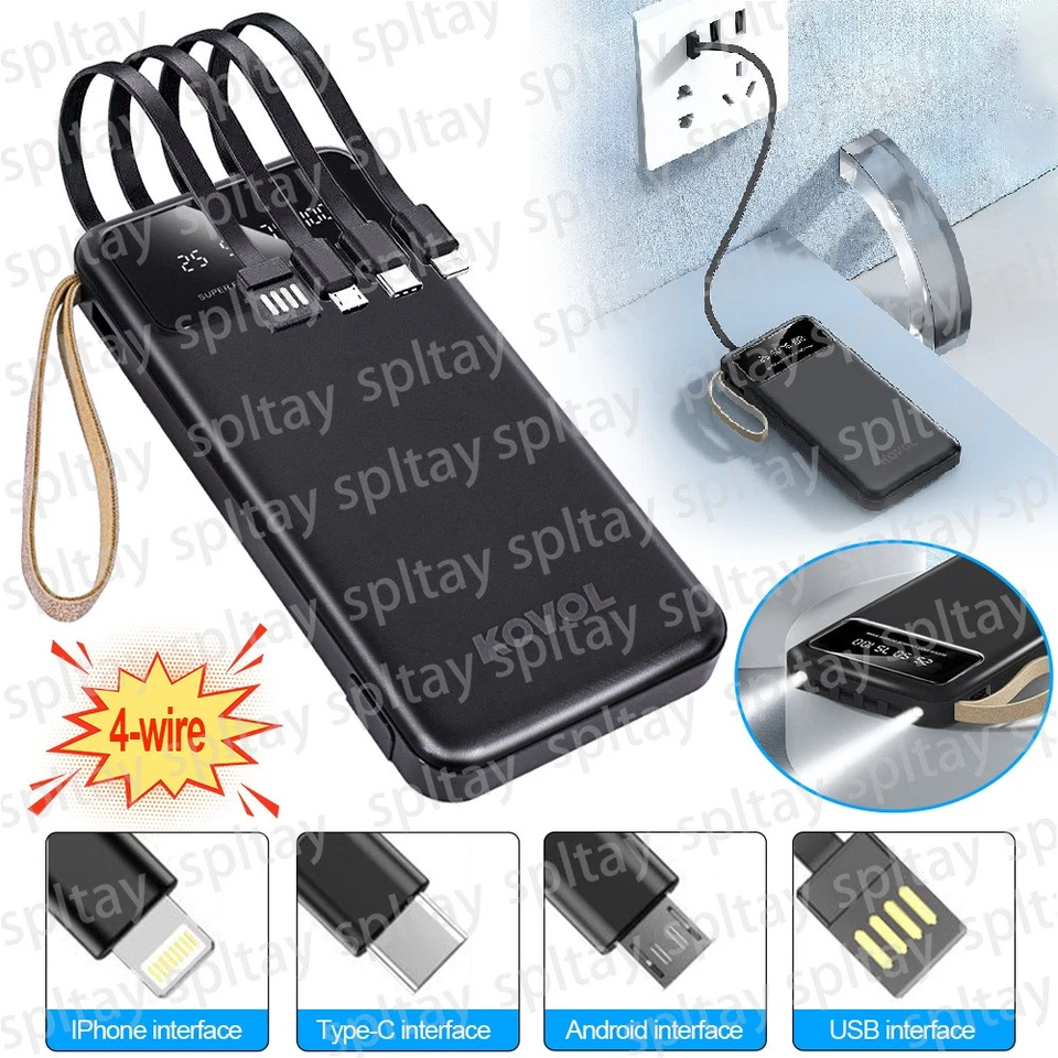 New 100000mah Power Bank USB-C Pack Backup Battery Fast Charger For Phone UK - Image 1 of 4