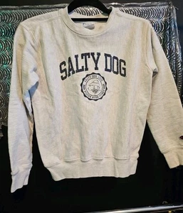 Vintage Champion Reverse Weave Sweatshirt Salty Dog Cafe YOUTH M 7/8 - Picture 1 of 4