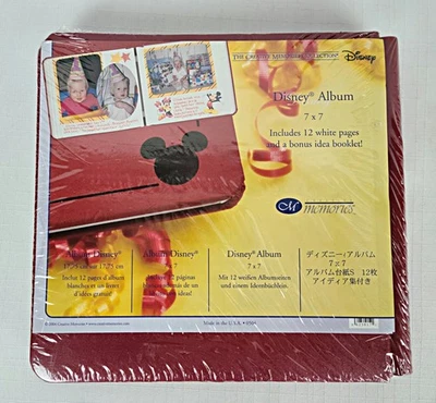 Álbum Creative Memories Disney Mickey Mouse 7x7 rojo con 12 páginas 2004 nuevo sellado Foto 1 de 4