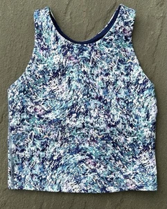 Athleta Girl Tank Top Size M/8-10 Long Distance Crop Bra Tank 8 10 Medium - Picture 1 of 4