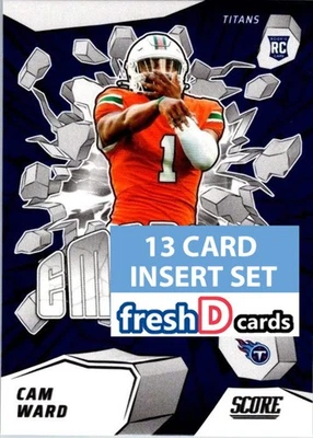 FRESHDCARDS 2025 SCORE Emerged Insert Set Cam Ward Shedeur Sanders Jayden Daniels Ashton Jea