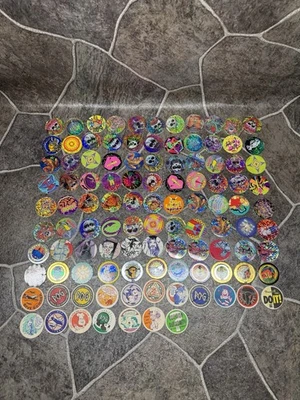 Lot of 106 Various Brands Pog , Slammer  Whammers ,  Cybot Kaps - Image 1 of 4