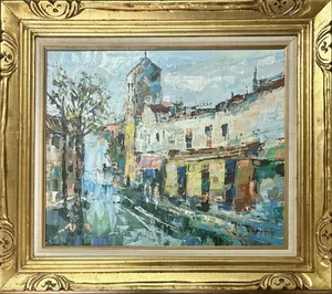 Französisches Ölgemälde signiert auf Leinwand - Bild 1 von 6