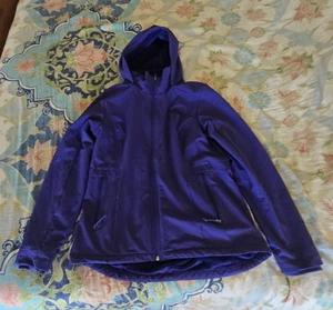 The North Face Windwall Jacket Women's Large Purple Fleece Lined - Picture 1 of 9