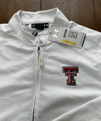NWT Texas Tech Under Armour ColdGear Loose Full Zip Weave Jacket UA Golf SZ L - Image 1 of 4