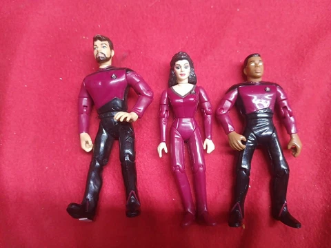Lot of 3 Playmates Star Trek Action Figures 4" 1992 Cover