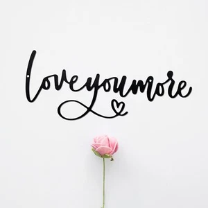 Letrero Love You More decoración de pared de metal Love You More decoración de pared de metal colgante para L - Imagen 1 de 2