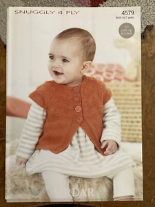 Baby Knitting Patterns 4 ply Cardigans 16-26” Sirdar 4579 - Picture 1 of 2