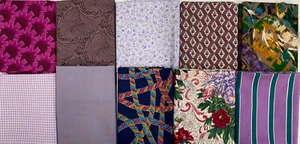 FAT QUARTER BUNDLE OF 10 - FQ8 - PURPLE - Picture 1 of 1