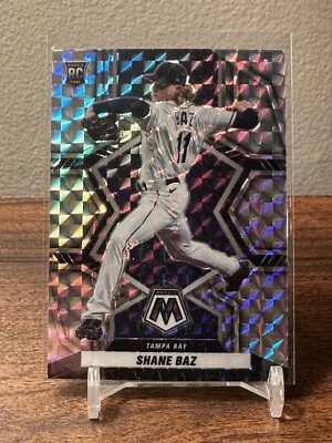 Shane Baz 2022 Panini Mosaic Silver Prizm Rookie RC #247 Tampa Bay Rays - Image 1 of 2