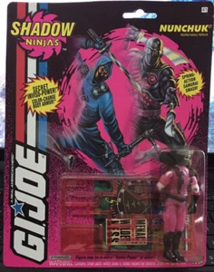 VINTAGE HASBRO GI JOE ARAH 1993 SHADOW NINJAS NUNCHUK FIGURE MOC SEALED NOS - Picture 1 of 12
